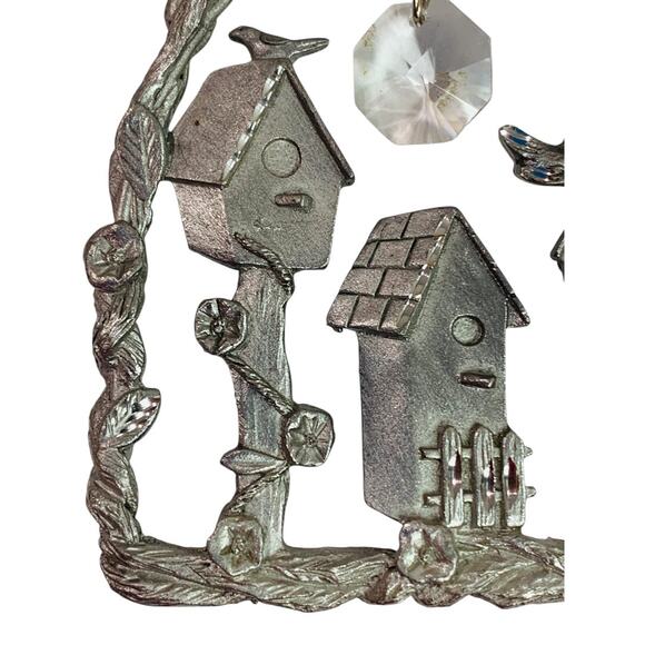 Spoontiques Pewter Ornament Suncatcher Prism Birdhouses 3" #2387 - Picture 2 of 5